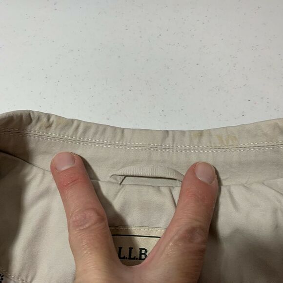 Ll Bean Womens Casual Jacket Size 16 Tan Button - Picture 5 of 7